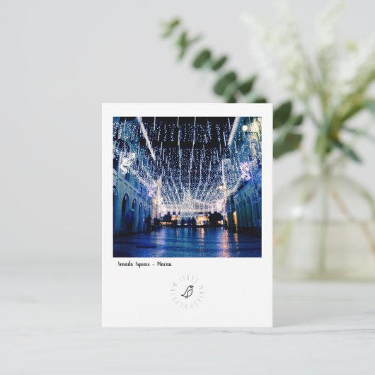 Senado Square bij kerstmis Briefkaart (Staand voorkant)