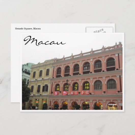 senado-vierkante kleuren briefkaart (Voorkant / Achterkant)