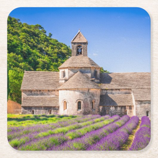 Senanque abdij uit Provence Frankrijk Kartonnen Onderzetters (Voorkant)