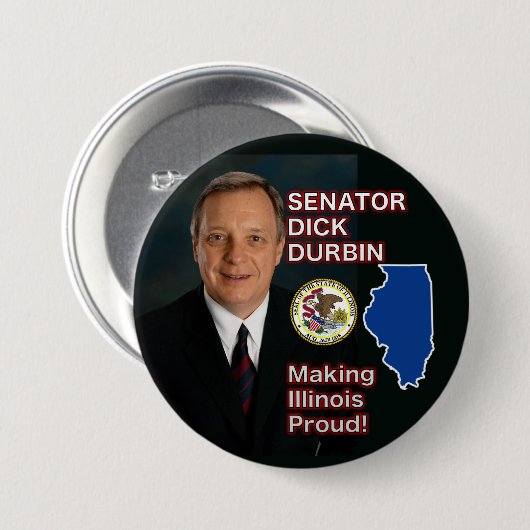 Senator Dick Durbin Button (Voorkant /achterkant)