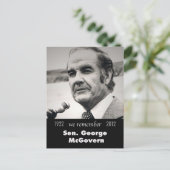 Senator George McGovern 1922-2012 Briefkaart (Staand voorkant)