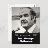 Senator George McGovern 1922-2012 Briefkaart (Voorkant / Achterkant)