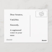Senator: Ik kan het niet zeggen, maak er geen wett Briefkaart (Achterkant)