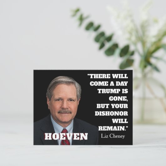 Senator John Hoeven Briefkaart (Staand voorkant)