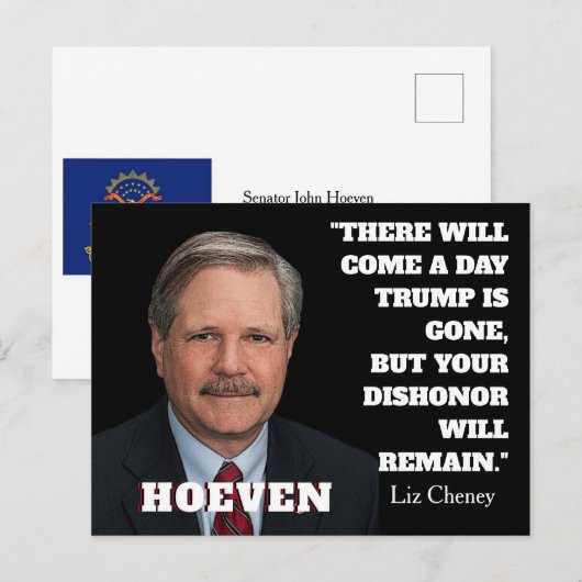 Senator John Hoeven Briefkaart (Voorkant / Achterkant)