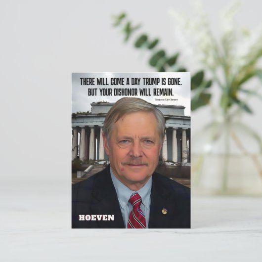 Senator John Hoeven Briefkaart (Staand voorkant)