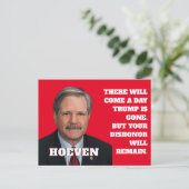 Senator John Hoeven Briefkaart (Staand voorkant)