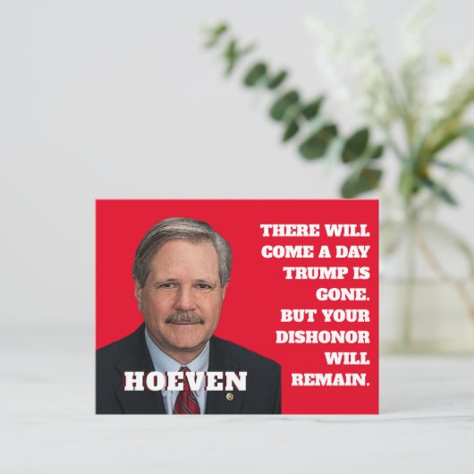 Senator John Hoeven Briefkaart (Staand voorkant)