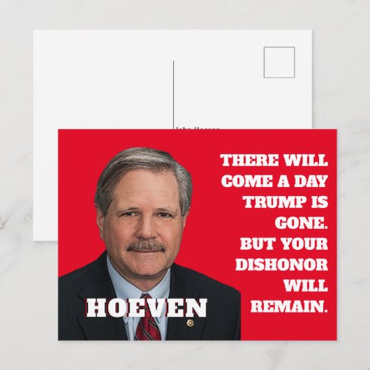 Senator John Hoeven Briefkaart (Voorkant / Achterkant)