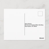 Senator John Hoeven Briefkaart (Achterkant)