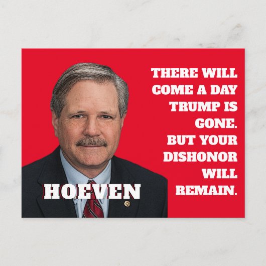 Senator John Hoeven Briefkaart (Voorkant)