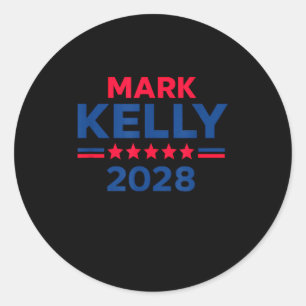 Senator Mark Kelly Voor President 2028 Campagne  Ronde Sticker