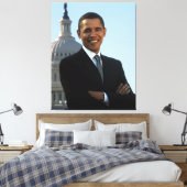 Senator Portrait, Amerikaans President Barack Obam Canvas Afdruk (Insitu (Slaapkamer))