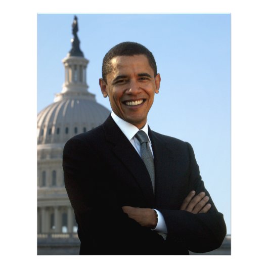 Senator Portrait, Amerikaans President Barack Obam Foto Afdruk (Voorkant)