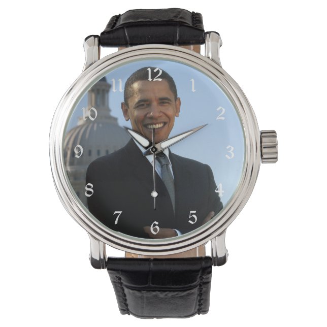 Senator Portrait, Amerikaans President Barack Obam Horloge (Voorkant)