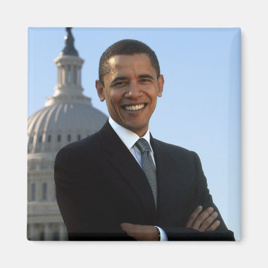 Senator Portrait, Amerikaans President Barack Obam Magneet (Voorkant)
