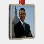 Senator Portrait, Amerikaans President Barack Obam Metalen Ornament (Rechts)