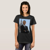 Senator Portrait, Amerikaans President Barack Obam T-shirt (Voorkant volledig)