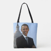 Senator Portrait, Amerikaans President Barack Obam Tote Bag (Achterkant)