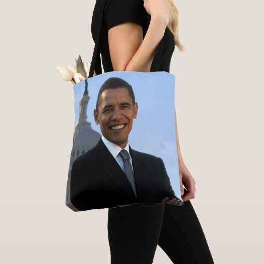 Senator Portrait, Amerikaans President Barack Obam Tote Bag (Dichtbij)