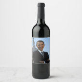 Senator Portrait, Amerikaans President Barack Obam Wijn Etiket (Voorkant)