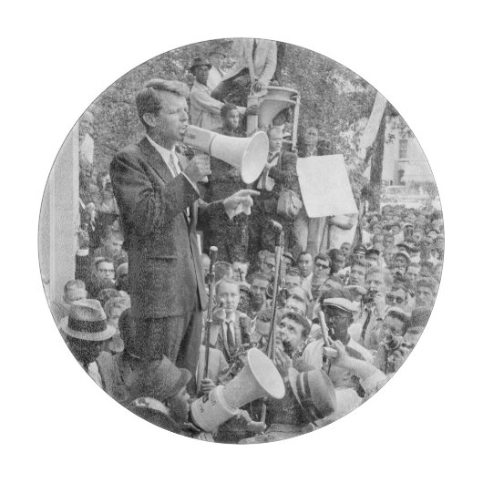 Senator Robert Kennedy voert campagne voor de Amer Snijplank (Voorkant)