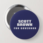 SENATOR SCOTT BROWN RONDE BUTTON 4,0 CM (Voorkant /achterkant)