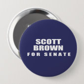 SENATOR SCOTT BROWN RONDE BUTTON 4,0 CM (Voorkant /achterkant)