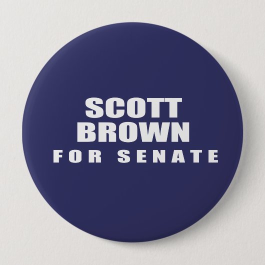 SENATOR SCOTT BROWN RONDE BUTTON 4,0 CM (Voorkant)