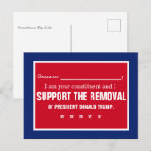 Senator Support verwijdert President Trump-kiezer Briefkaart (Voorkant / Achterkant)