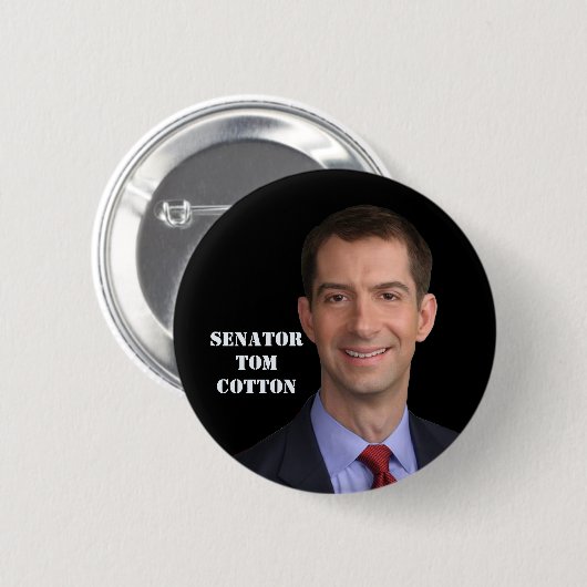 Senator Tom Cotton Ronde Button 5,7 Cm (Voorkant /achterkant)