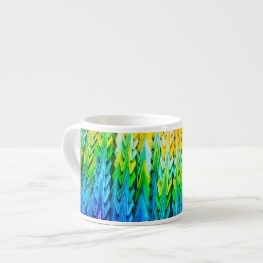 Senbazuru of duizend origamikranen espresso kop (Links)