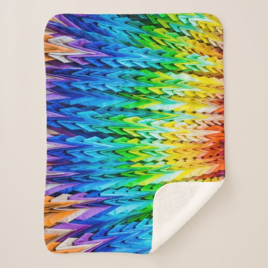 Senbazuru of duizend origamikranen sherpa deken (Voorkant)