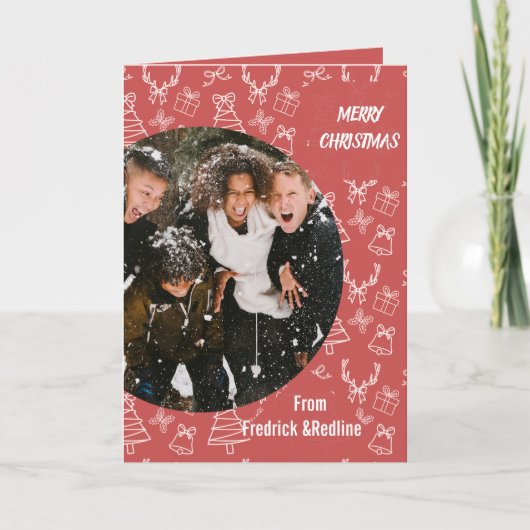 Send a cheerful holiday message with this Whimsica Kaart (Voorkant)