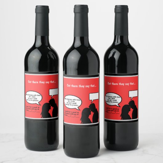 Send Flirty Vibes with Custom Wine Labels! Wijn Etiket (Flessen)