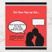 Send Flirty Vibes with Custom Wine Labels! Wijn Etiket (Enkel label)