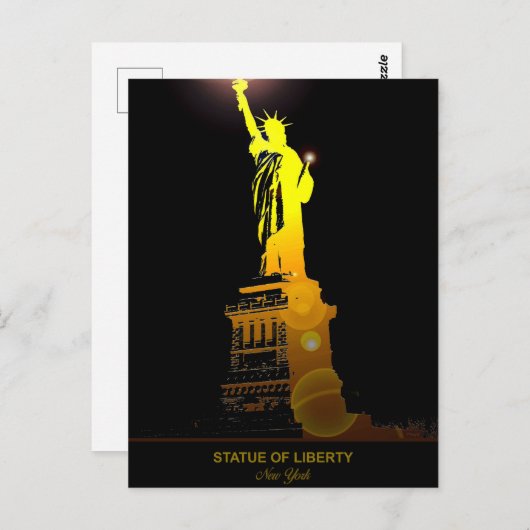 Send Freedom: Briefkaart van het Vrijheidsbeeld (Voorkant / Achterkant)