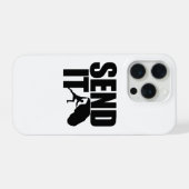 Send It Climbing Logo – Laat het avontuur los! iPhone Hoesje (Achterkant horizontaal)