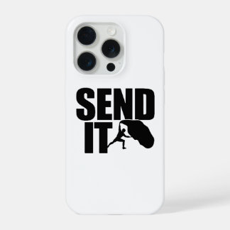 Send It Climbing Logo – Laat het avontuur los! iPhone 15 Pro Case