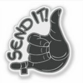 "Send It" Climbing Sticker (Voorkant)
