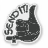 "Send It" Klimsticker Sticker (Voorkant)