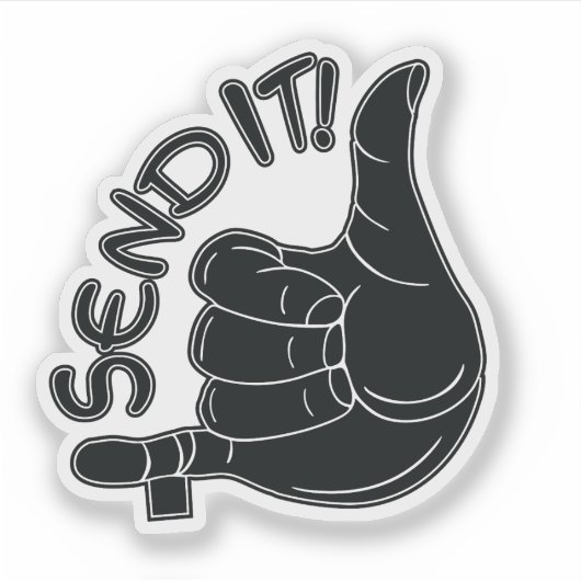 "Send It" Klimsticker Sticker (Voorkant)