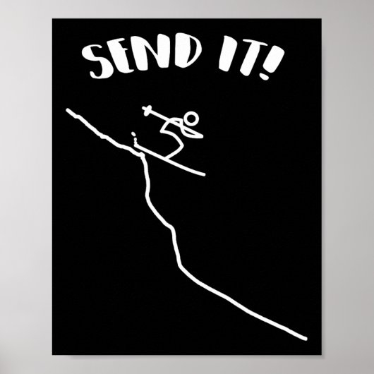 Send It Ski Jump Downhill Skiing For Skier Poster (Voorkant)