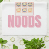 Send Noods Pink Noodle Camera Roll Illustration Theedoek (Gevouwen)