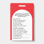 SEND Student Support Pass Photo Info Badge (Achterkant)