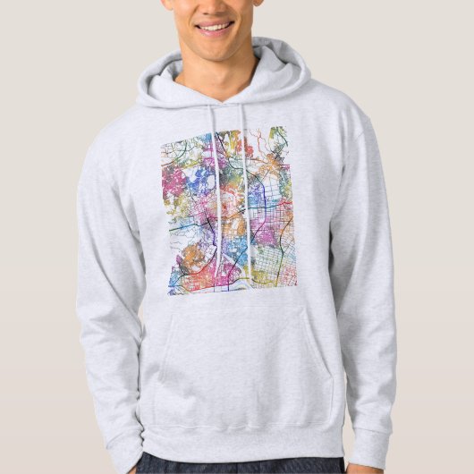 Sendai Japan City Map Hoodie (Voorkant)