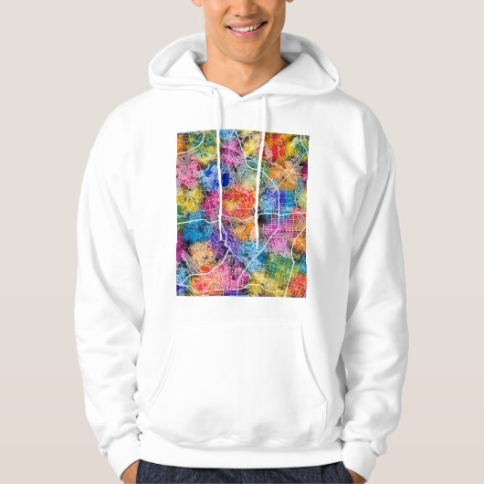 Sendai Japan Stadkaart Hoodie (Voorkant)