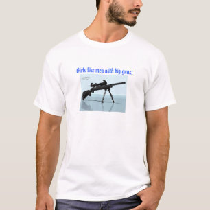 Sendbinary, meisjes als mannen met grote pistolen! t-shirt