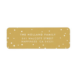 SENDER ADRES schattige moderne sneeuwvlekken oud g Etiket