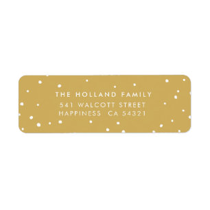 SENDER ADRES schattige moderne sneeuwvlekken oud g Etiket